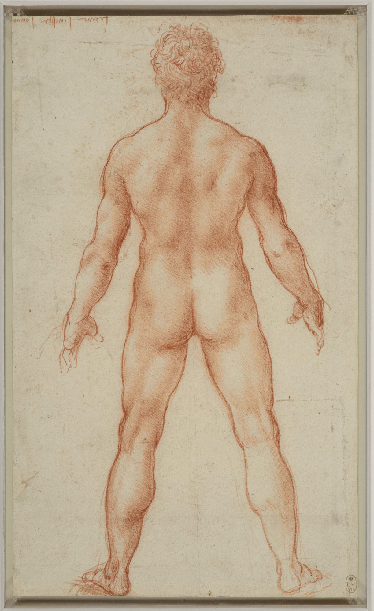 Leonardo da Vinci figure drawing study.