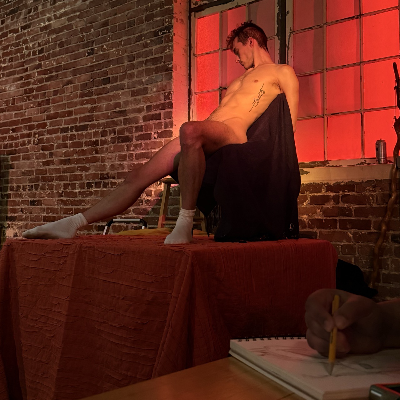 Artists drawing together at Figure It Out.